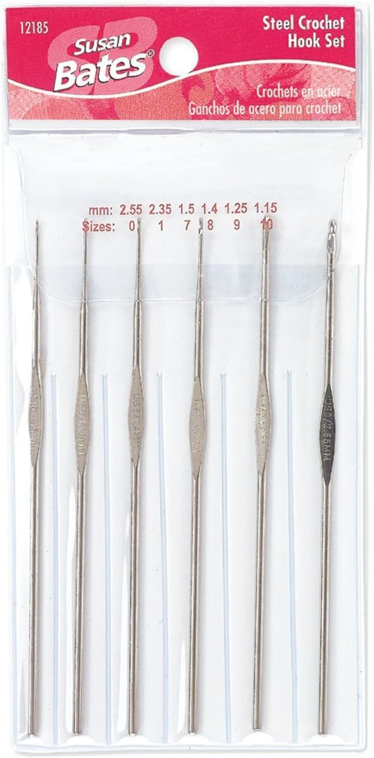 Steel Crochet Hook Set (0,1,7,8,9,10)