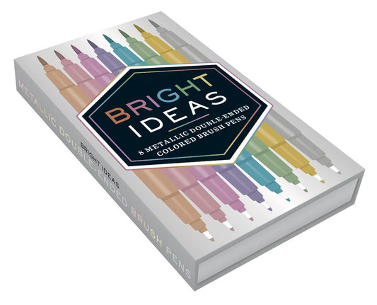 Bright Ideas Metallic Double-Ended Colored Brush Pens