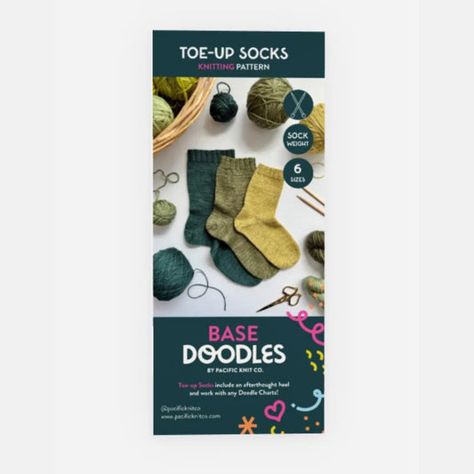 Toe-up Socks - Fingering - Base Doodle Brochure