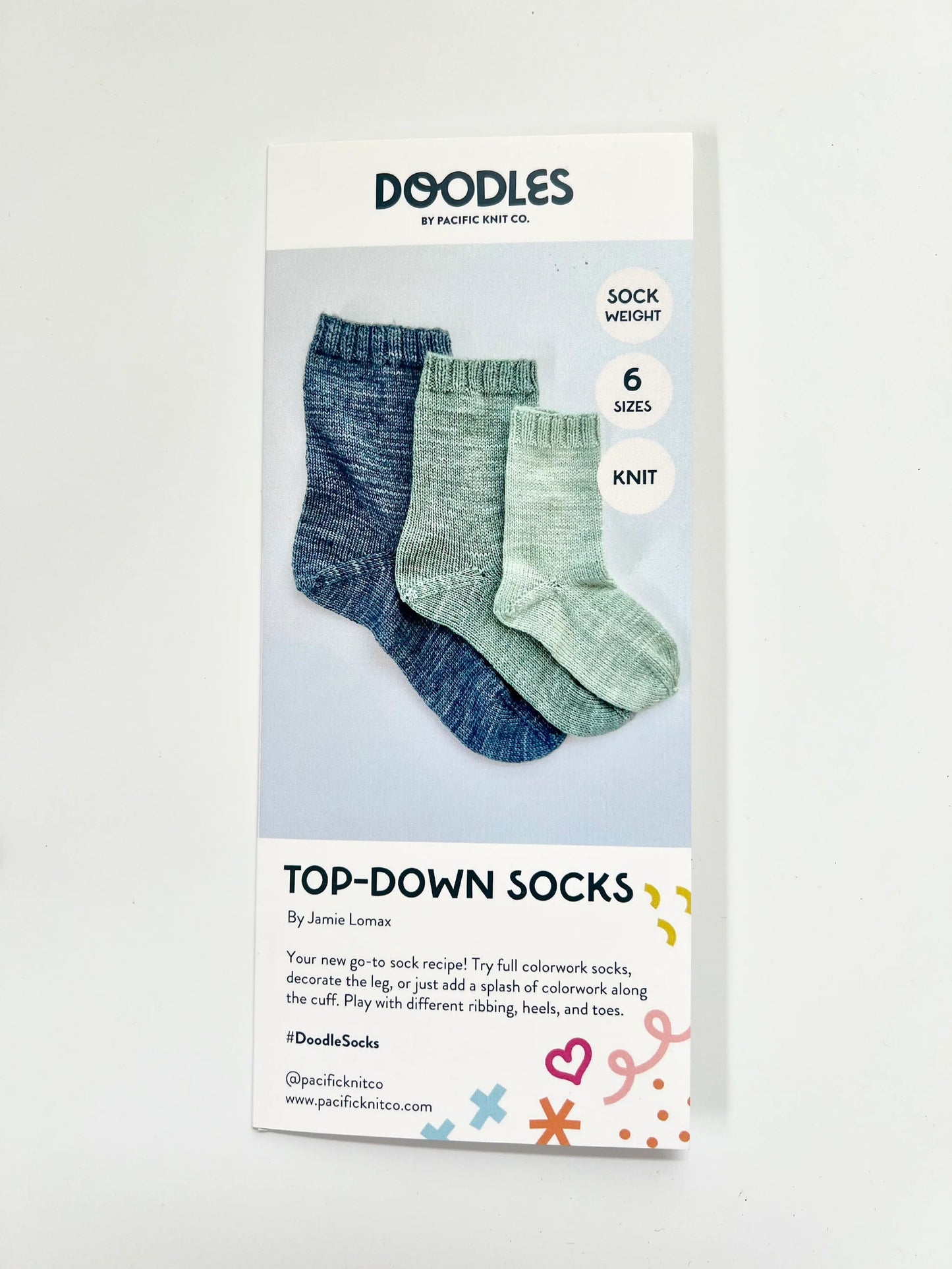 Top-Down Socks Doodle Brochure