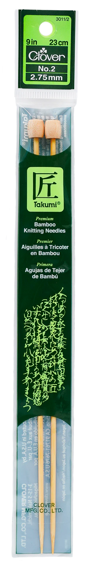 Takumi Single Point Knitting Needles 9"