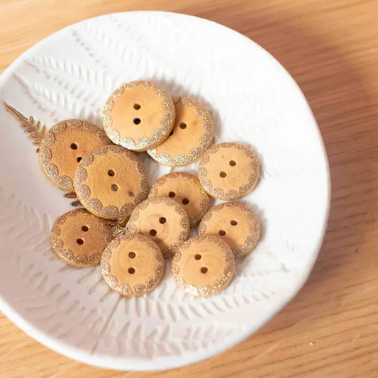 Golden Wooden Buttons