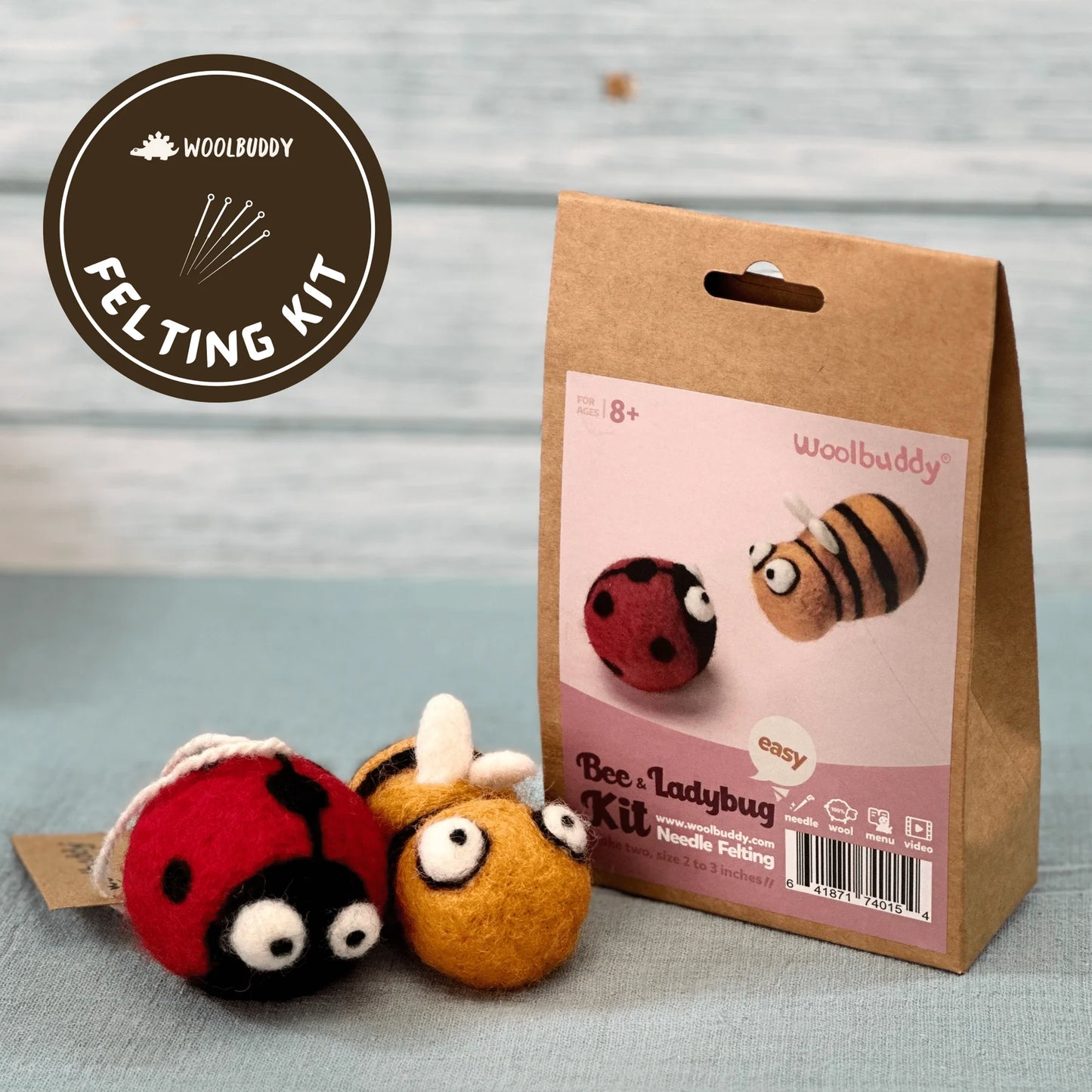 Bee & Ladybug Needle Felting Kit