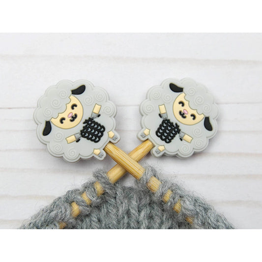 Grey Knitting Sheep Point Protectors